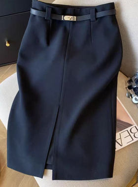 过而歌2025春夏新款高级感气质ol风女性高智风西装裙性感半身裙