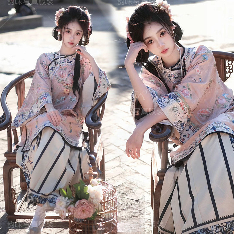 影楼古装清代女装马面裙新款少奶奶格格服装宫廷风旅拍写真摄影服