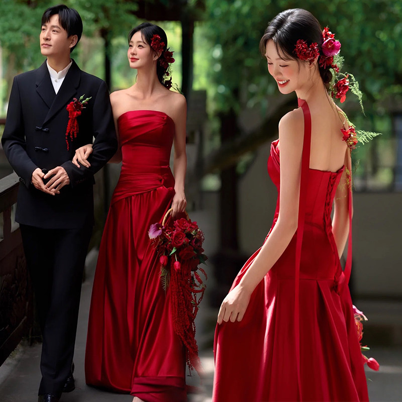 订婚敬酒服女轻奢高级结婚别致