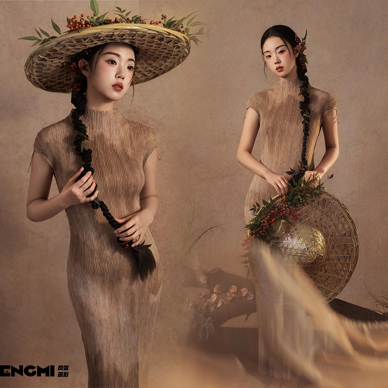 影楼2026新款中式复古东方美学清冷氛围国风肖像个人写真摄影服装