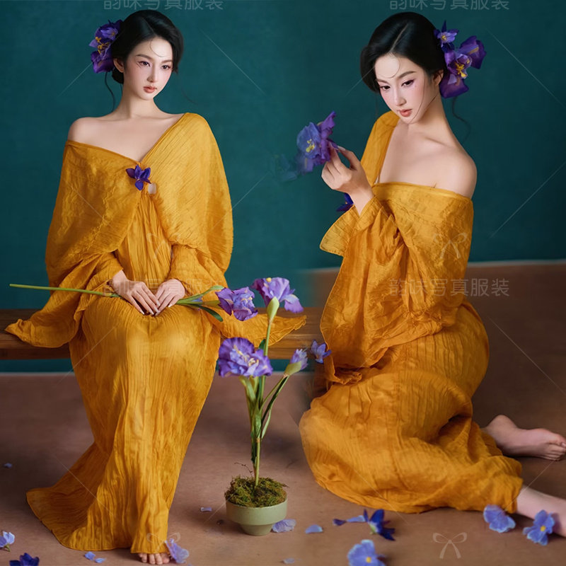 26影楼新款写真春日东方中式美学禅意国风少女清冷氛围艺术照服装