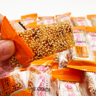 玉其花生芝麻牛皮糖正宗糖果小零食老式怀旧休闲食品小包装