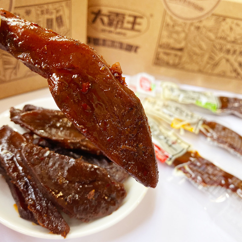 大霸王手撕肉干香辣孜然麻辣味湖南零食小吃休闲食品鸭肉小包30包