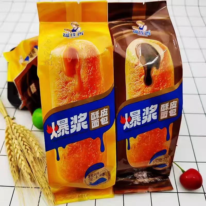 福佳香爆浆面包整箱批发学生早餐