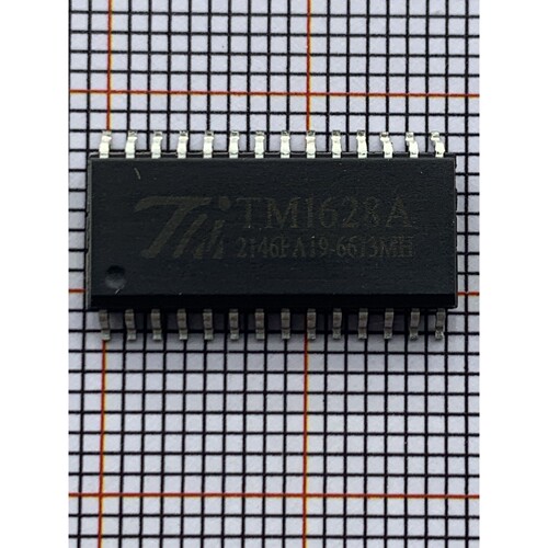 电磁炉芯片 TM1628A SOP28 LED数码管显示驱动IC 原装现货 TM1628