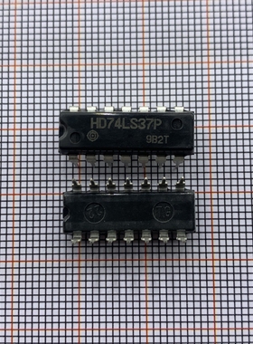 HD74LS37P 直插DIP-14  74LS37P 四2输入与非缓冲器芯片IC