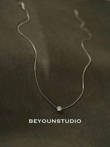 锆石轻奢小众项链钛钢