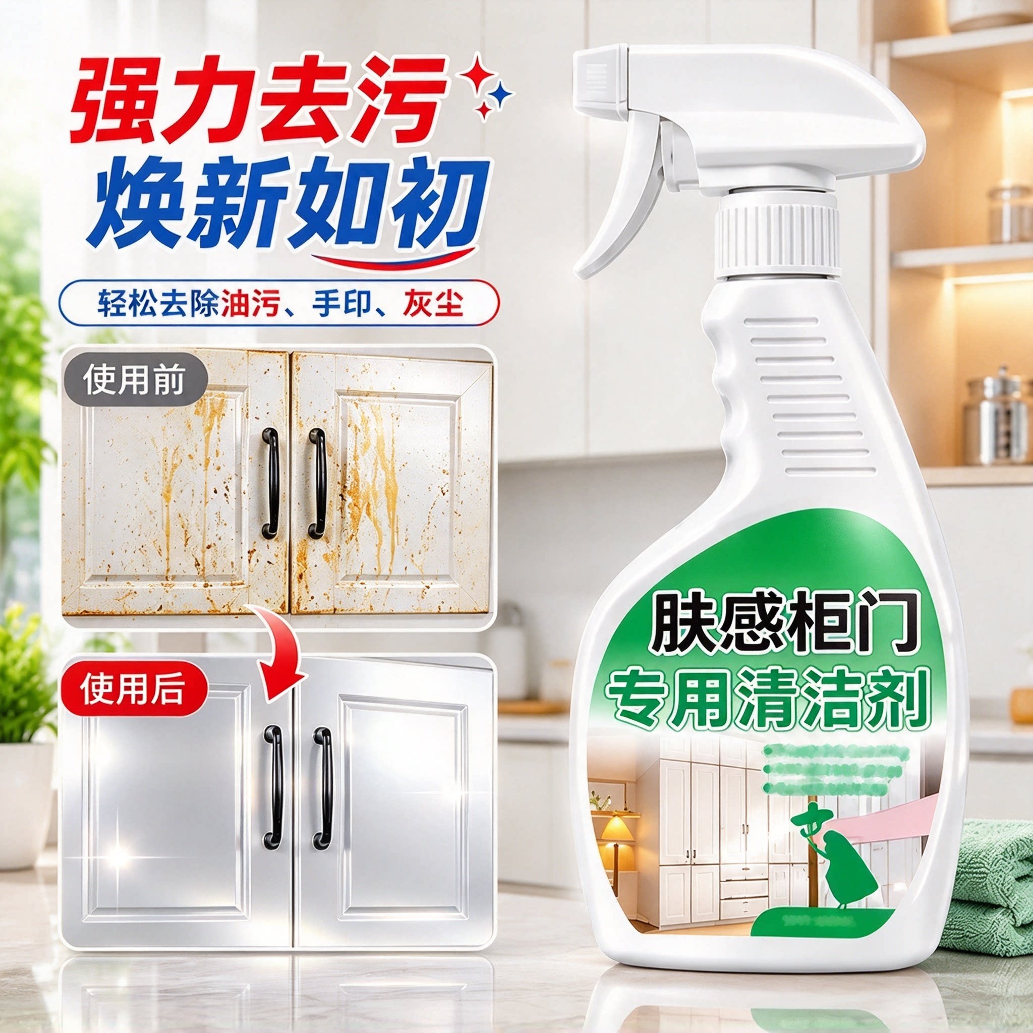 潭人白色家具清洁剂去黄去污