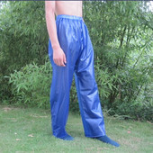 牛筋撕不烂户外海胶农用骑行耐磨单条裤 雨裤 男女防风防雨防水裤