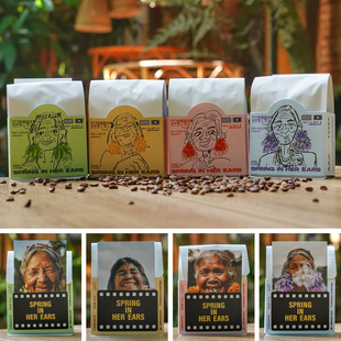 她她和猫猫耳朵里的春天云南孟连精品咖啡豆日晒水洗红茶蜜处理