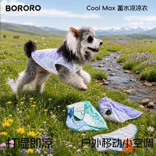 BORORO狗狗衣服凉凉衣夏天注水防晒雪纳瑞小型犬夏天宠物降温背心