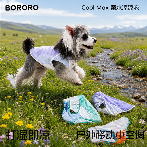 BORORO狗狗衣服凉凉衣夏天注水防晒雪纳瑞小型犬夏天宠物降温背心