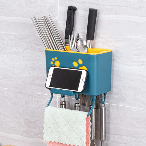 筷子筒壁挂式免打孔多功能