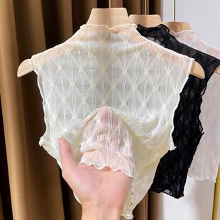 毛衣叠穿内搭纱衣秋冬2024新款 背心 蕾丝假领子女百搭假领高档无袖