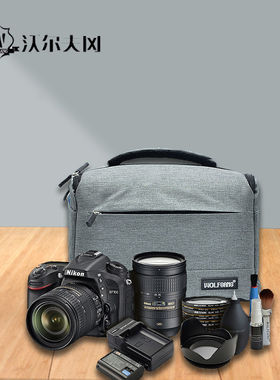 沃尔夫冈单肩斜挎相机包单反微单相机专用防护包 黑色灰色随机发
