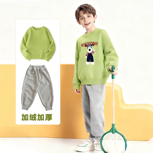 莱梦德秋季新款亲子装套装卫衣卫裤两件套秋款一家三口全家家庭装