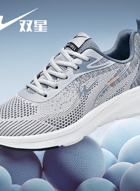 双星男鞋运动鞋春秋网面鞋防滑跑步鞋男士爸爸鞋子46码47码休闲鞋