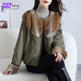 进口青根貂真皮草大衣女2025冬新奢华大气毛领保暖鹅绒羽绒服外套