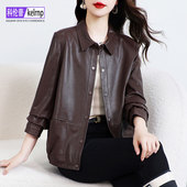 海宁真皮皮衣女2026秋冬新短款 高端百搭植鞣头层绵羊皮夹克小外套