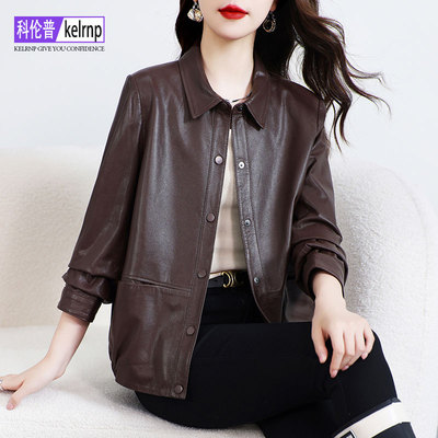 百搭植鞣头层绵羊皮夹克小外套