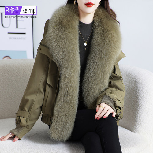 保暖奢华丽气质鹅绒羽绒服外套