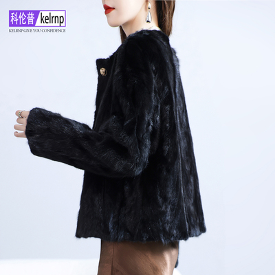 清仓特价拼貂皮真皮草外套