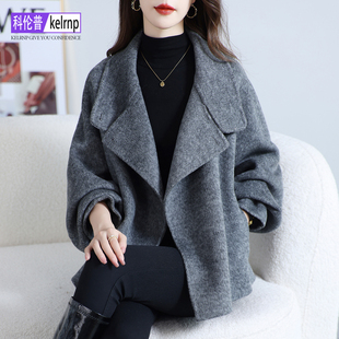 双面羊绒大衣女2025秋冬新短款大牌洋气质小个子呢子绵羊毛呢外套