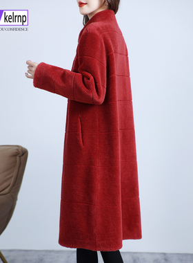 羊剪绒大衣女2025冬新中长款特价大气质海宁羔羊毛毛颗粒皮草外套