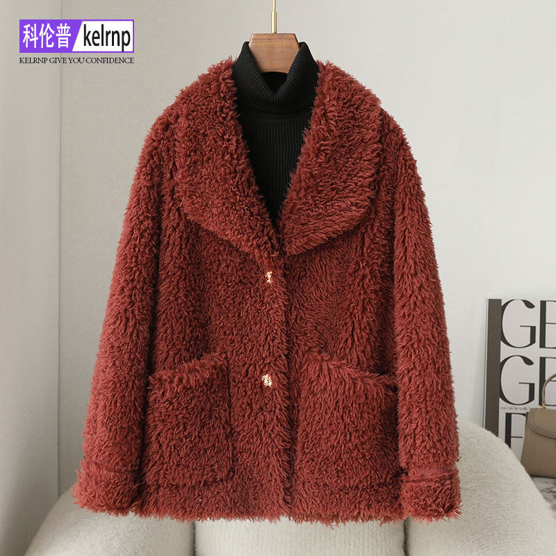 羊剪绒大衣女2025冬新短款清仓高档显瘦海宁羔羊毛毛颗粒皮草外套,女装/女士精品,皮草,淘宝优惠券,粉丝福利购,淘宝优惠卷