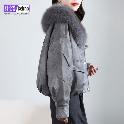 正品牌原创高档OL羽绒外套