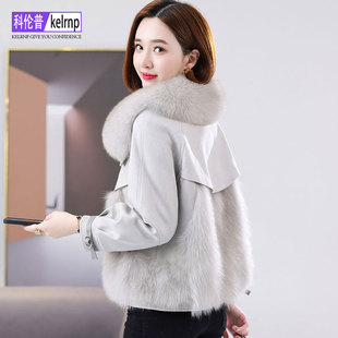 进口狐狸毛真皮草大衣女2026冬毛领原创加厚大气保暖白鸭羽绒外套