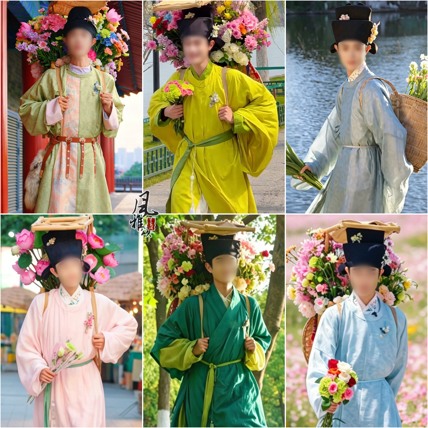 国潮明制簪花郎汉服NPC巡游图片