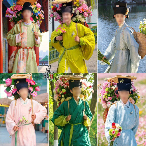 国潮明制簪花郎汉服NPC巡游