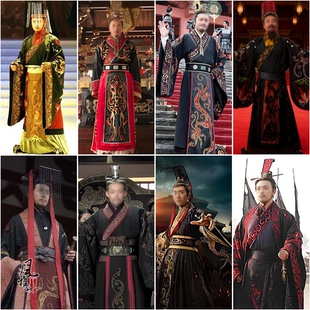 秦汉魏晋朝皇帝服龙袍秦始皇汉武帝同款大王服大臣服重工绣花大气
