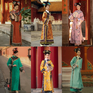 2022春季新款故宫写真古装宫廷清朝妃子皇后旗服格格贵妃满族服装