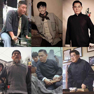 老中医影视古装民国风陈国宝同款老爷装长衫长袍马褂农民相声服装