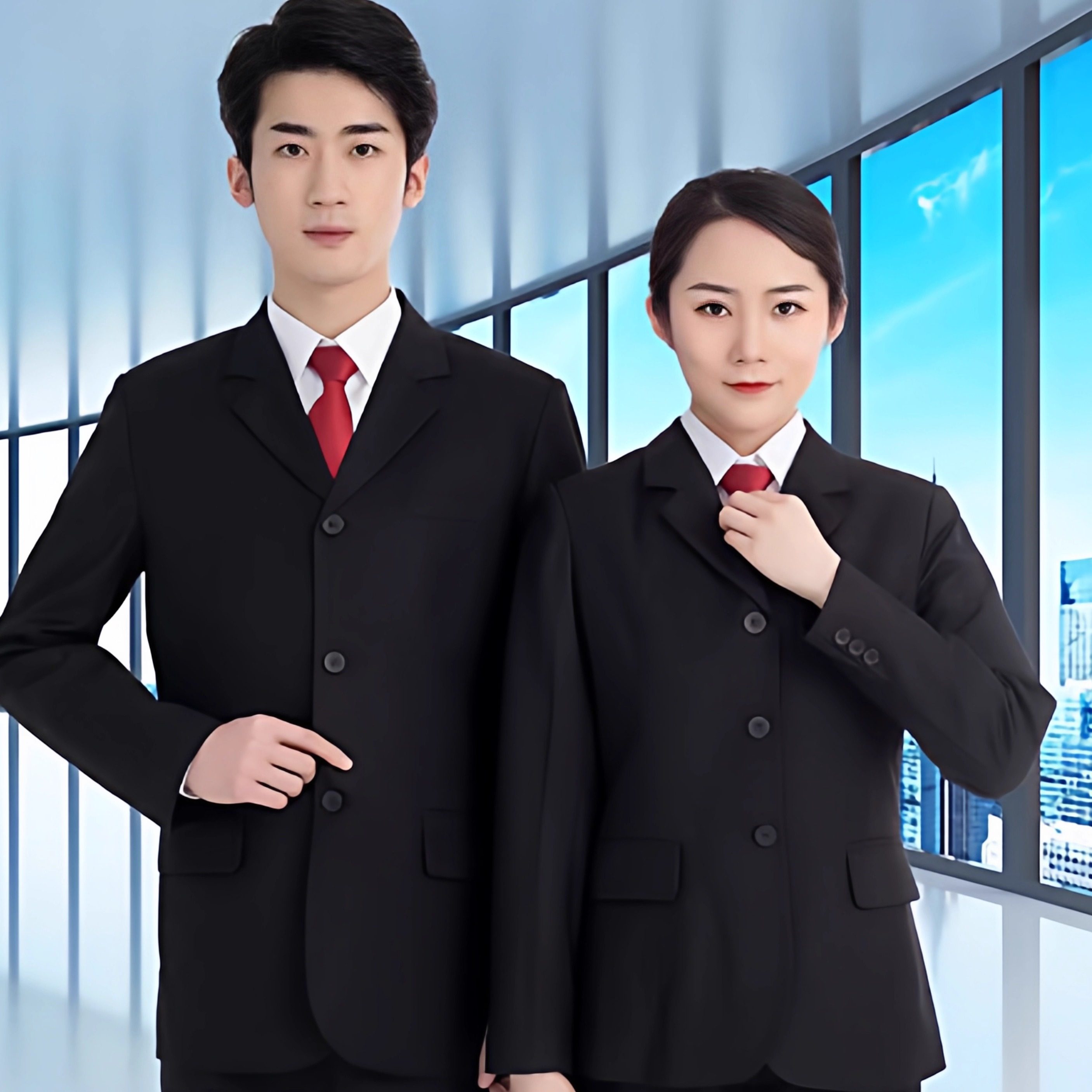 法工作服男女春秋装西服冬款三粒扣两粒扣西服外套春秋裤服装现货
