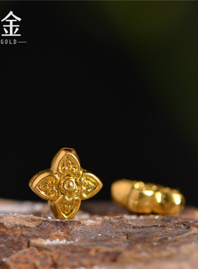 手工錾刻吊坠配饰足金