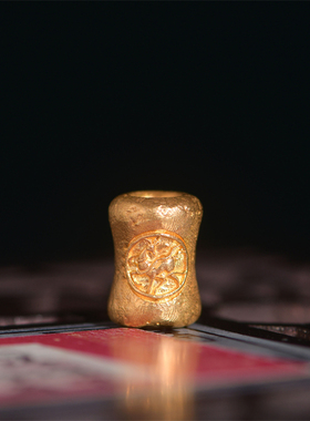 手工錾刻古法黄金老金鹿纹喜旋