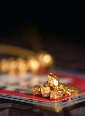 恋金 足金手工錾刻古法黄金 小碎金隔珠 项链手链配饰配件