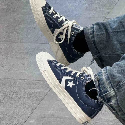 CONVERSE匡威STAY PLAYER 海军蓝箭星帆布鞋低帮A08540c