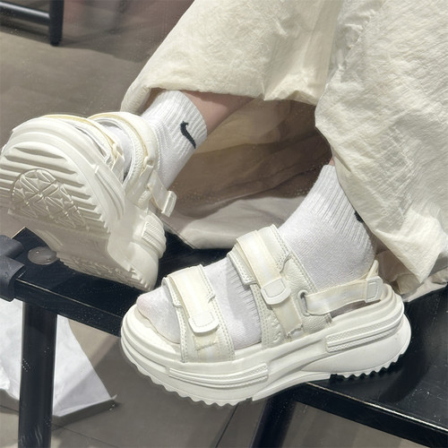 正品匡威CONVERSE RUNSTAR白色夹心厚底凉鞋 A06481c 单依存同款