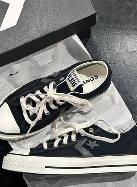 CONVERSE STAYPLAYER正品匡威箭星黑色低帮休闲滑板鞋A06110C