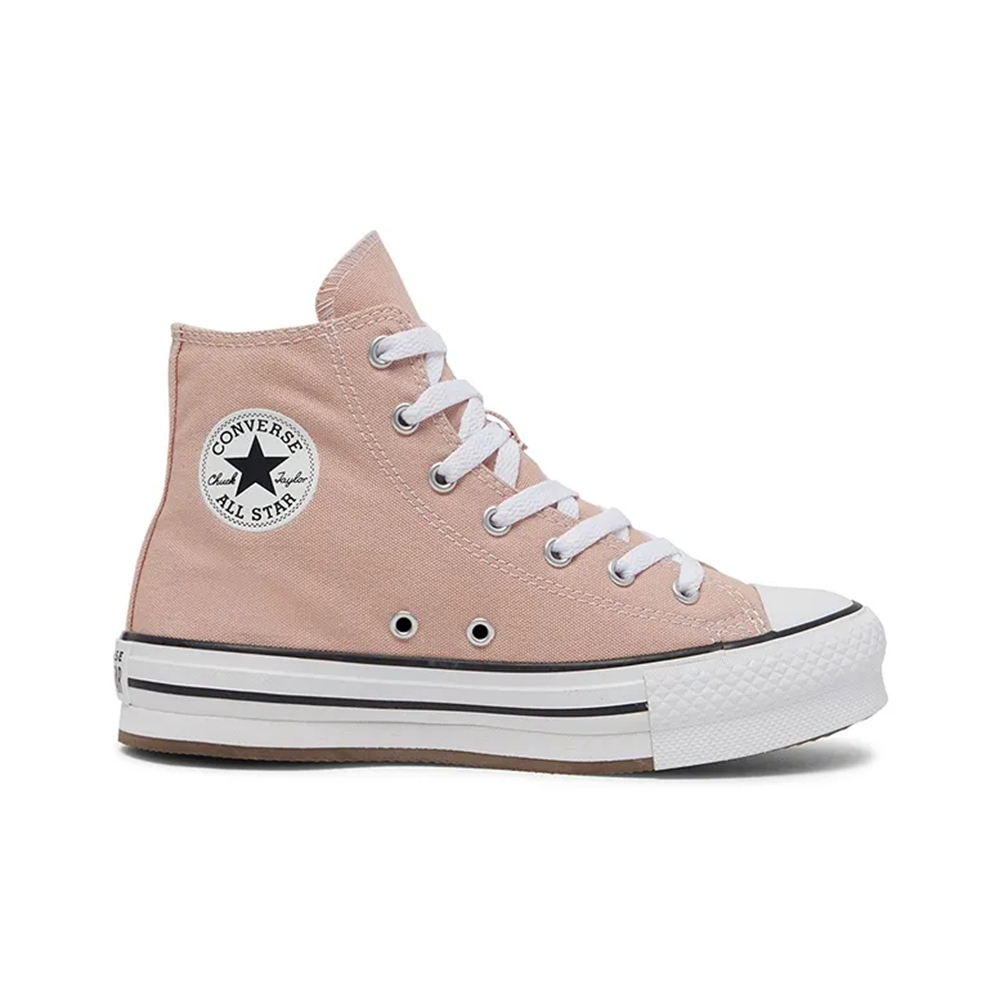 CONVERSE匡威allstar大童款粉色厚底厚底增高帆布鞋A12300c