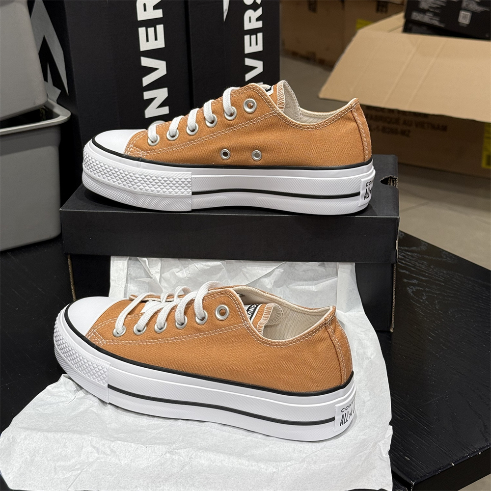 CONVERSE匡威ALLSTAR LIFT落叶黄经典款低帮厚底帆布鞋A11540c