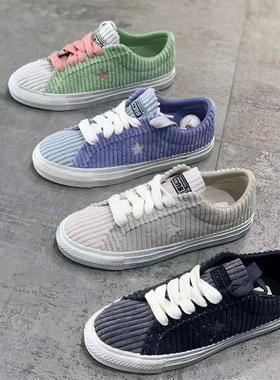 CONVERSE匡威ONESTAR 灯芯绒拼色帆布鞋A03754C A03755C A04972C