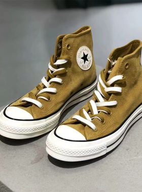 匡威 CONVERSE 1970S新款棕色麂皮翻毛皮高帮帆布鞋A05598c