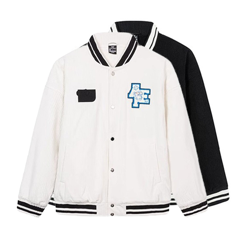 361度棒球服男2023冬季新款加棉加厚361男士保暖百搭棉服休闲外套