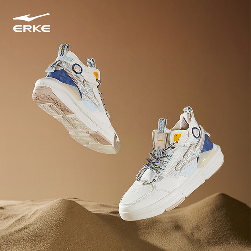 鸿星尔克女鞋高帮板鞋休闲鞋子