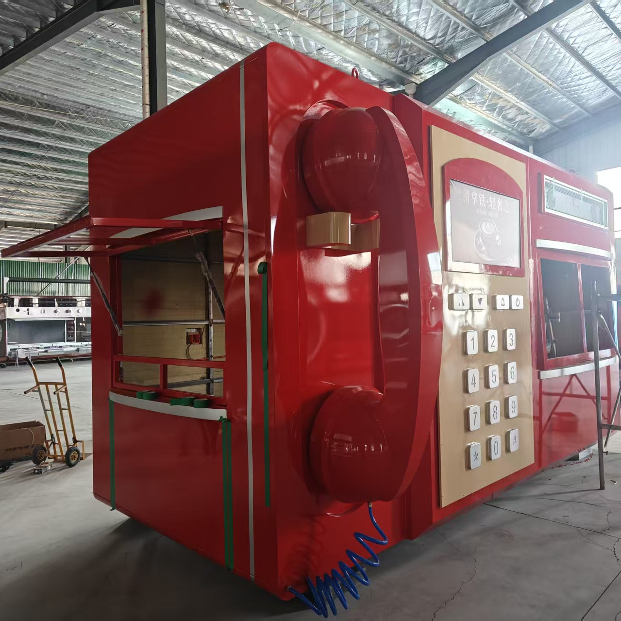 厂家定制新款餐车复古电话亭旅游景区文创项目自带流量网红打卡点